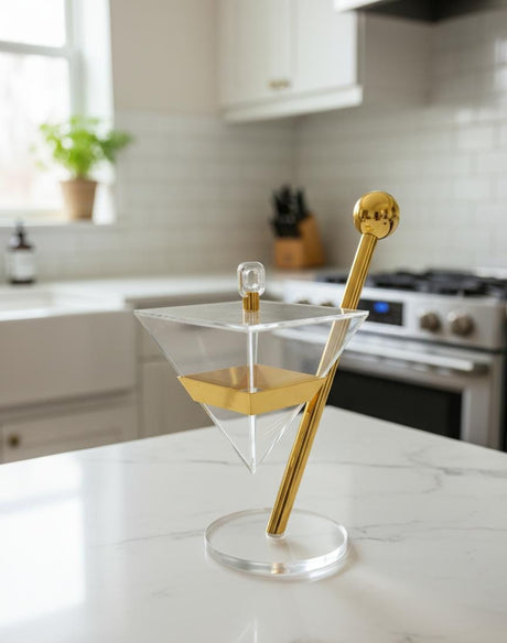 AKDC Designer Glass Candy Pot with Gold Metal Holder – Unique Decorative Serving Bowl for Sweets, Snacks, or Home Decor 28x14 cm - Al Kabayel Discount CentreAKDC Designer Glass Candy Pot with Gold Metal Holder – Unique Decorative Serving Bowl for Sweets, Snacks, or Home Decor 28x14 cmJars & Food SaversAKDCAl Kabayel Discount Centre