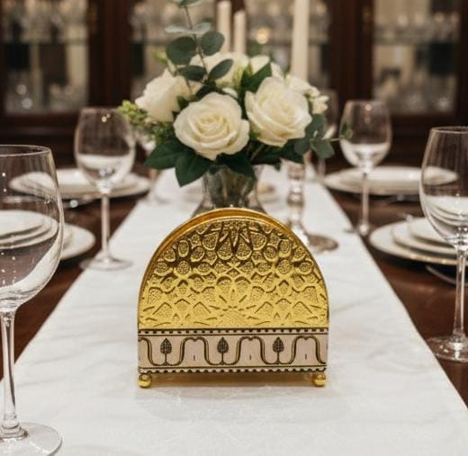 AKDC Designer Napkin Holder with Exclusive Gold and Pink Dual - Tone Finish, Decorative Accent for Modern Table Settings - Al Kabayel Discount CentreAKDC Designer Napkin Holder with Exclusive Gold and Pink Dual - Tone Finish, Decorative Accent for Modern Table SettingsHome Décor AccentsAKDCAl Kabayel Discount Centre