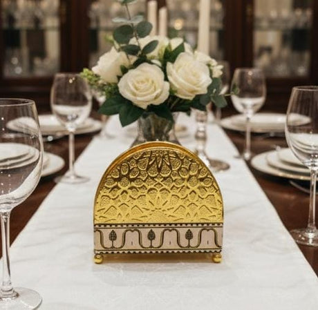 AKDC Designer Napkin Holder with Exclusive Gold and Pink Dual - Tone Finish, Decorative Accent for Modern Table Settings - Al Kabayel Discount CentreAKDC Designer Napkin Holder with Exclusive Gold and Pink Dual - Tone Finish, Decorative Accent for Modern Table SettingsHome Décor AccentsAKDCAl Kabayel Discount Centre