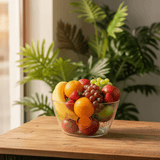 AKDC Designer Round Clear Acrylic Fruit Bowl with Decorative Appeal for Dining, Parties and Home Display – Modern Look 25 cm - Al Kabayel Discount CentreAKDC Designer Round Clear Acrylic Fruit Bowl with Decorative Appeal for Dining, Parties and Home Display – Modern Look 25 cmBowlsAKDCAl Kabayel Discount Centre