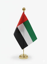 AKDC Desktop Flag Stand – Elegant Gold Finish 25CM Base for UAE Table Flag Display - Al Kabayel Discount CentreAKDC Desktop Flag Stand – Elegant Gold Finish 25CM Base for UAE Table Flag DisplayHome Décor AccentsAKDCAl Kabayel Discount Centre