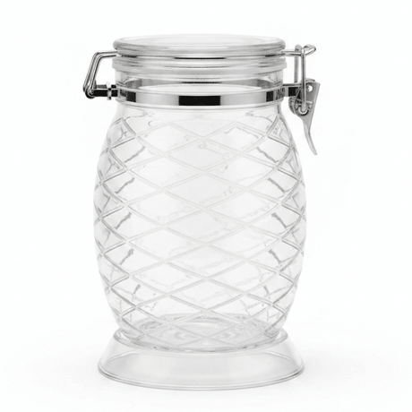 AKDC Diamond Cut Airtight Acrylic Storage Jar for Dry Food and Snack Storage 18 × 10 cm - Al Kabayel Discount CentreAKDC Diamond Cut Airtight Acrylic Storage Jar for Dry Food and Snack Storage 18 × 10 cmJars & Food SaversAKDCAl Kabayel Discount Centre
