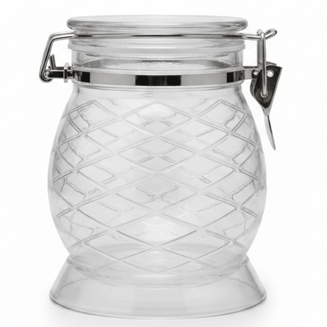 AKDC Diamond Pattern Airtight Acrylic Storage Container for Dry Food Storage 12 × 10 cm - Al Kabayel Discount CentreAKDC Diamond Pattern Airtight Acrylic Storage Container for Dry Food Storage 12 × 10 cmJars & Food SaversAKDCAl Kabayel Discount Centre