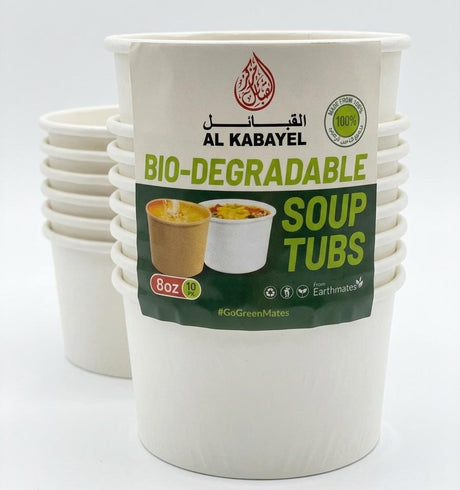AKDC Disposable Paper Soup Tubs 8oz – 10 Piece Set - Al Kabayel Discount CentreAKDC Disposable Paper Soup Tubs 8oz – 10 Piece SetDisposablesAKDCAl Kabayel Discount Centre