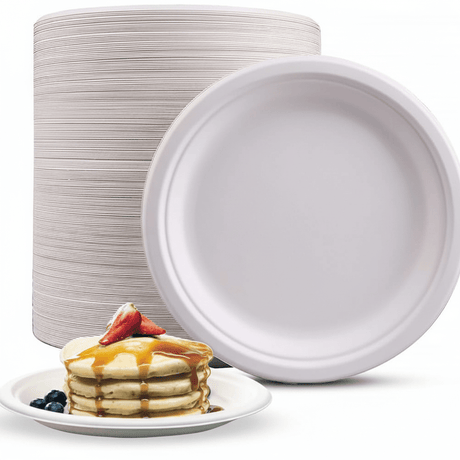 AKDC Disposable Sugarcane Pulp Paper Plates 9 Inch – 25 Piece Set - Al Kabayel Discount CentreAKDC Disposable Sugarcane Pulp Paper Plates 9 Inch – 25 Piece SetDisposablesAKDCAl Kabayel Discount Centre