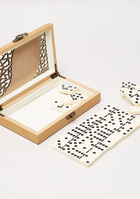 AKDC Dominoes Game Set with Wooden Box - Al Kabayel Discount CentreAKDC Dominoes Game Set with Wooden BoxBoard GamesAKDCAl Kabayel Discount Centre