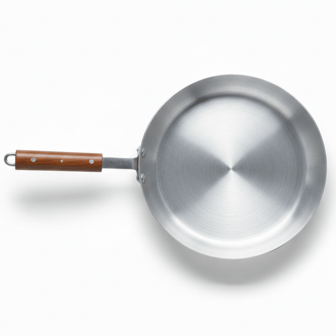 AKDC Durable Round Aluminum Fry Pan with Ergonomic Wooden Handle for Easy Grip Cooking – 28 cm - Al Kabayel Discount CentreAKDC Durable Round Aluminum Fry Pan with Ergonomic Wooden Handle for Easy Grip Cooking – 28 cmFrying Pan & Grill PanAKDCAl Kabayel Discount Centre