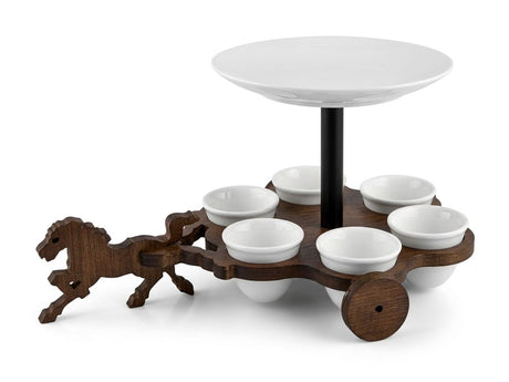 AKDC Elegant 7pcs Cawa Set With Wooden Stand - Al Kabayel Discount CentreAKDC Elegant 7pcs Cawa Set With Wooden StandTea SetsAKDCAl Kabayel Discount Centre