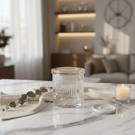 AKDC Elegant Acrylic Storage Canister with Lid Stylish Transparent Organizer Container 12 × 10 cm - Al Kabayel Discount CentreAKDC Elegant Acrylic Storage Canister with Lid Stylish Transparent Organizer Container 12 × 10 cmJars & Food SaversAKDCAl Kabayel Discount Centre