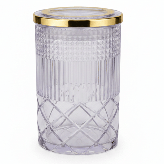 AKDC Elegant Acrylic Storage Canister with Lid Stylish Transparent Organizer Container 16 × 10 cm - Al Kabayel Discount CentreAKDC Elegant Acrylic Storage Canister with Lid Stylish Transparent Organizer Container 16 × 10 cmJars & Food SaversAKDCAl Kabayel Discount Centre
