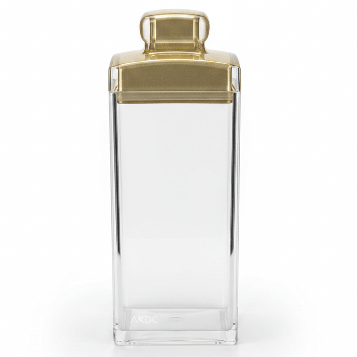 AKDC Elegant Acrylic Storage Canister with Premium Gold Lid Stylish Organizer Container 900 ml Capacity - Al Kabayel Discount CentreAKDC Elegant Acrylic Storage Canister with Premium Gold Lid Stylish Organizer Container 900 ml CapacityJars & Food SaversAKDCAl Kabayel Discount Centre