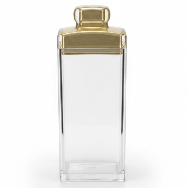 AKDC Elegant Acrylic Storage Canister with Premium Gold Lid Stylish Organizer Container 900 ml Capacity - Al Kabayel Discount CentreAKDC Elegant Acrylic Storage Canister with Premium Gold Lid Stylish Organizer Container 900 ml CapacityJars & Food SaversAKDCAl Kabayel Discount Centre