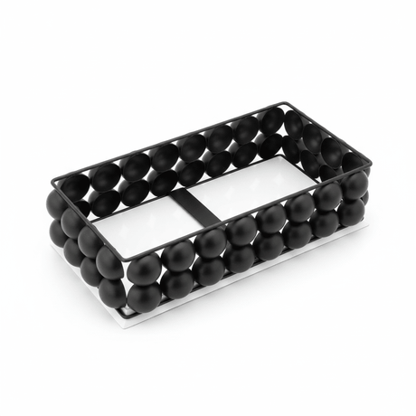 AKDC Elegant Black and White Bubble Design Metal Fruit Tray 30 x 15 cm Large Serving Tray for Fruits and Snacks - Al Kabayel Discount CentreAKDC Elegant Black and White Bubble Design Metal Fruit Tray 30 x 15 cm Large Serving Tray for Fruits and SnacksServing TraysAKDCAl Kabayel Discount Centre