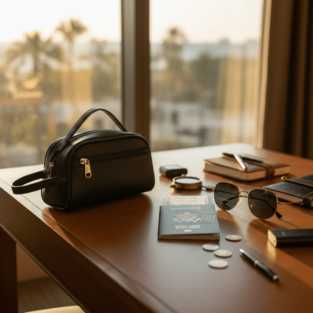 AKDC Elegant Black Faux Leather Handbag Pouch 20×12 cm Premium Finish Stylish and Durable Design - Al Kabayel Discount CentreAKDC Elegant Black Faux Leather Handbag Pouch 20×12 cm Premium Finish Stylish and Durable DesignPouchesAKDCAl Kabayel Discount Centre