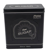 AKDC Elegant Black Metal Sugar Storage Canister with Decorative Sugar Cane Logo – Durable and Stylish Kitchen Organizer, 18×10 cm - Al Kabayel Discount CentreAKDC Elegant Black Metal Sugar Storage Canister with Decorative Sugar Cane Logo – Durable and Stylish Kitchen Organizer, 18×10 cmJars & Food SaversAKDCAl Kabayel Discount Centre