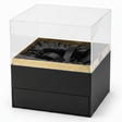 AKDC Elegant Black Square Cardboard Gift Box with Clear Lid & Ties for Luxury Gift Presentation, Hampers & Storage – 18×18×19 cm - Al Kabayel Discount CentreAKDC Elegant Black Square Cardboard Gift Box with Clear Lid & Ties for Luxury Gift Presentation, Hampers & Storage – 18×18×19 cmPacking & Wrapping SuppliesAKDCAl Kabayel Discount Centre