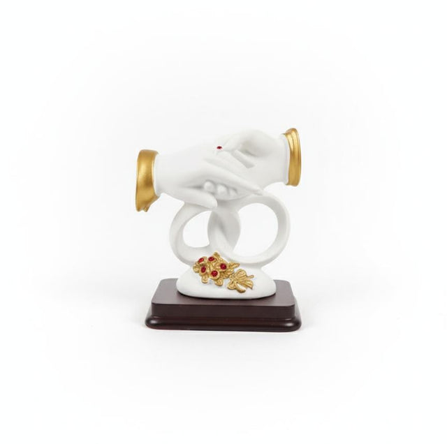 AKDC Elegant Ceramic Hand Sculpture Décor – White with Gold Accent Artistic Home Piece 9 cm - Al Kabayel Discount CentreAKDC Elegant Ceramic Hand Sculpture Décor – White with Gold Accent Artistic Home Piece 9 cmHome Décor AccentsAKDCAl Kabayel Discount Centre