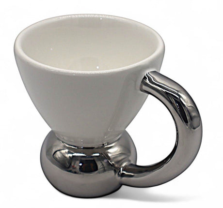 AKDC Elegant Ceramic Mug in White with Silver Accent – 200ml Classic Design - Al Kabayel Discount CentreAKDC Elegant Ceramic Mug in White with Silver Accent – 200ml Classic DesignMugsAKDCAl Kabayel Discount Centre