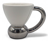 AKDC Elegant Ceramic Mug in White with Silver Accent – 200ml Classic Design - Al Kabayel Discount CentreAKDC Elegant Ceramic Mug in White with Silver Accent – 200ml Classic DesignMugsAKDCAl Kabayel Discount Centre