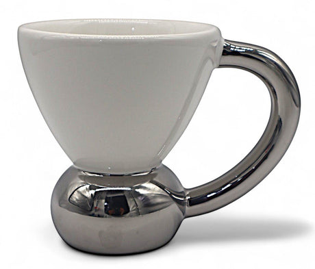 AKDC Elegant Ceramic Mug in White with Silver Accent – 200ml Classic Design - Al Kabayel Discount CentreAKDC Elegant Ceramic Mug in White with Silver Accent – 200ml Classic DesignMugsAKDCAl Kabayel Discount Centre