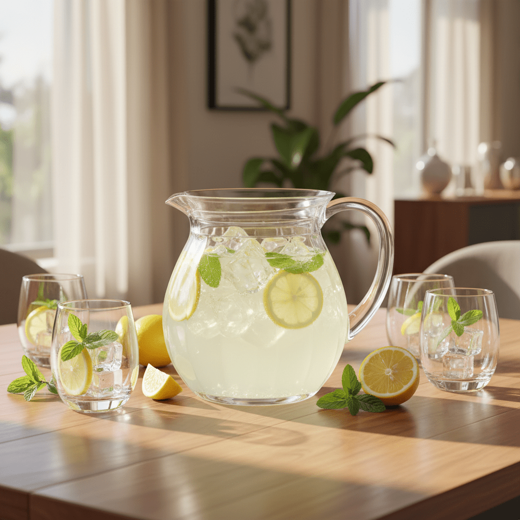 AKDC Elegant Clear Acrylic Pumpkin Jug Large Capacity Beverage Pitcher for Water Juice and Cold Drinks 18 × 14.5 cm - Al Kabayel Discount CentreAKDC Elegant Clear Acrylic Pumpkin Jug Large Capacity Beverage Pitcher for Water Juice and Cold Drinks 18 × 14.5 cmJugsAKDCAl Kabayel Discount Centre