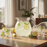 AKDC Elegant Clear Acrylic Pumpkin Jug Large Capacity Beverage Pitcher for Water Juice and Cold Drinks 18 × 14.5 cm - Al Kabayel Discount CentreAKDC Elegant Clear Acrylic Pumpkin Jug Large Capacity Beverage Pitcher for Water Juice and Cold Drinks 18 × 14.5 cmJugsAKDCAl Kabayel Discount Centre