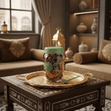 AKDC Elegant Clear Glass Storage Jar with Airtight Green Plastic Spoon & Lid for Kitchen Storage – 370 ml Capacity - Al Kabayel Discount CentreAKDC Elegant Clear Glass Storage Jar with Airtight Green Plastic Spoon & Lid for Kitchen Storage – 370 ml CapacityJars & Food SaversAKDCAl Kabayel Discount Centre
