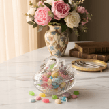 AKDC Elegant Glass Candy Storage Pot – Premium Decorative Container for Sweets, Dry Fruits & Treats 15×10 cm - Al Kabayel Discount CentreAKDC Elegant Glass Candy Storage Pot – Premium Decorative Container for Sweets, Dry Fruits & Treats 15×10 cmJars & Food SaversAKDCAl Kabayel Discount Centre