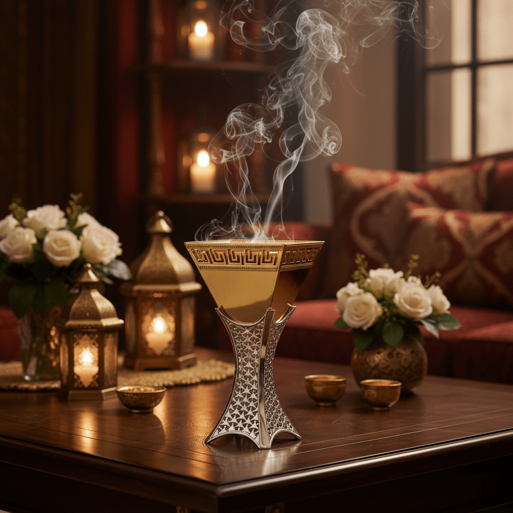 AKDC Elegant Gold and Silver Metal Incense Burner Premium Designer Burner 24cm - Al Kabayel Discount CentreAKDC Elegant Gold and Silver Metal Incense Burner Premium Designer Burner 24cmIncense BurnerAKDCAl Kabayel Discount Centre