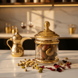 AKDC Elegant Gold Design Acrylic Storage Canister with Lid for Pantry & Countertop Use 17 × 10 cm - Al Kabayel Discount CentreAKDC Elegant Gold Design Acrylic Storage Canister with Lid for Pantry & Countertop Use 17 × 10 cmJars & Food SaversAKDCAl Kabayel Discount Centre