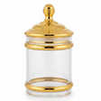 AKDC Elegant Gold Design Acrylic Storage Canister with Lid for Pantry & Countertop Use 17 × 10 cm - Al Kabayel Discount CentreAKDC Elegant Gold Design Acrylic Storage Canister with Lid for Pantry & Countertop Use 17 × 10 cmJars & Food SaversAKDCAl Kabayel Discount Centre