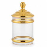 AKDC Elegant Gold Design Acrylic Storage Canister with Lid for Pantry & Countertop Use 17 × 10 cm - Al Kabayel Discount CentreAKDC Elegant Gold Design Acrylic Storage Canister with Lid for Pantry & Countertop Use 17 × 10 cmJars & Food SaversAKDCAl Kabayel Discount Centre