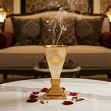 AKDC Elegant Gold Metal and Glass Incense Burner Deluxe Decorative Burner 36cm - Al Kabayel Discount CentreAKDC Elegant Gold Metal and Glass Incense Burner Deluxe Decorative Burner 36cmIncense BurnerAKDCAl Kabayel Discount Centre