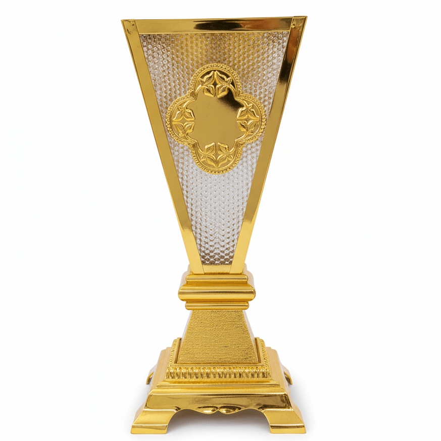 AKDC Elegant Gold Metal and Glass Incense Burner Deluxe Decorative Burner 36cm - Al Kabayel Discount CentreAKDC Elegant Gold Metal and Glass Incense Burner Deluxe Decorative Burner 36cmIncense BurnerAKDCAl Kabayel Discount Centre