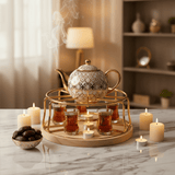 AKDC Elegant Gold Metal Teapot Warmer with Wooden Base for Keeping Tea Hot During Serving – 18x9cm - Al Kabayel Discount CentreAKDC Elegant Gold Metal Teapot Warmer with Wooden Base for Keeping Tea Hot During Serving – 18x9cmKitchen Utensils & GadgetsAKDCAl Kabayel Discount Centre