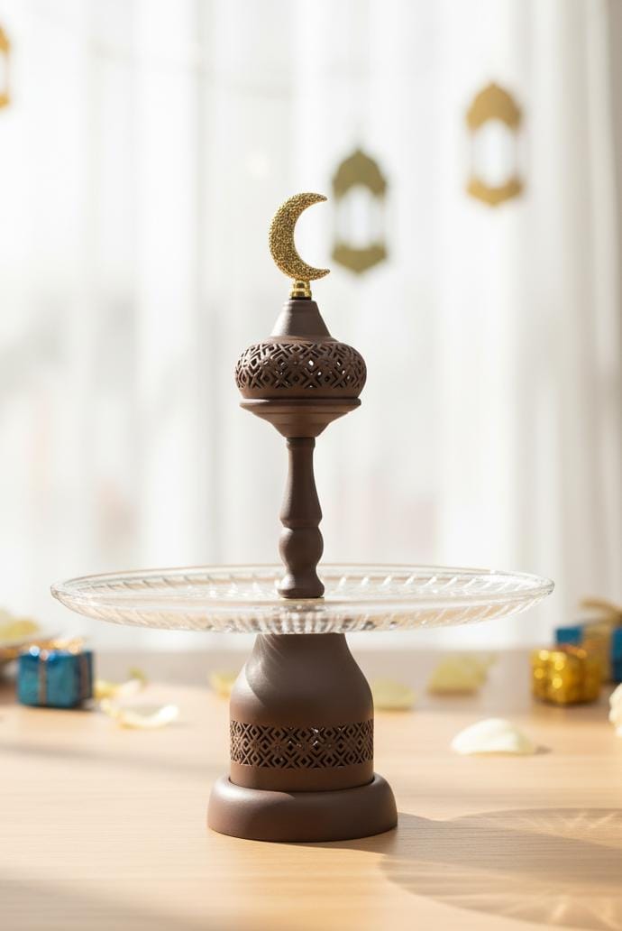 AKDC Elegant Metal Serving Tray Brown 30×20×38 cm – Ramadan Special Edition - Al Kabayel Discount CentreAKDC Elegant Metal Serving Tray Brown 30×20×38 cm – Ramadan Special EditionServing TraysAKDCAl Kabayel Discount Centre