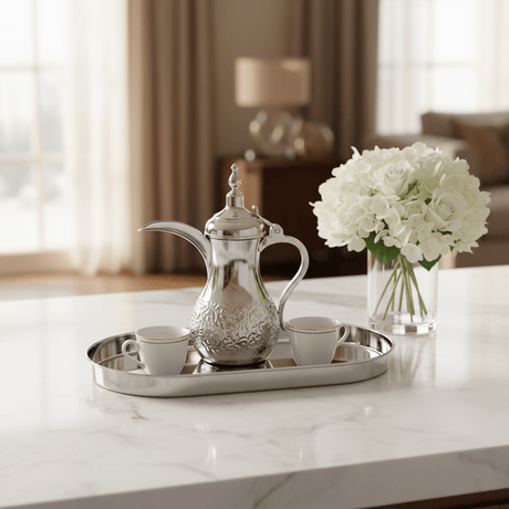 AKDC Elegant Metal Snack Tray | Sleek Matte Finish | 25.5×15.5cm — Redefine the Art of Serving - Al Kabayel Discount CentreAKDC Elegant Metal Snack Tray | Sleek Matte Finish | 25.5×15.5cm — Redefine the Art of ServingServing TraysAKDCAl Kabayel Discount Centre