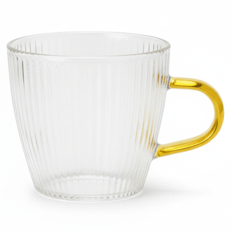 AKDC Elegant Mini Glass Tea Mug with Yellow Handle, Stylish Small Serving Cup 80ml - Al Kabayel Discount CentreAKDC Elegant Mini Glass Tea Mug with Yellow Handle, Stylish Small Serving Cup 80mlMugsAKDCAl Kabayel Discount Centre
