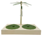 AKDC Elegant Palm Metal 2pcs Candy Bowls with Stand 35cm*18cm*32.5cm, Ivory/Green - Al Kabayel Discount CentreAKDC Elegant Palm Metal 2pcs Candy Bowls with Stand 35cm*18cm*32.5cm, Ivory/GreenBowlsAKDCAl Kabayel Discount Centre