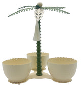 AKDC Elegant Palm Metal 3 - Section Candy Bowl 350ml Each, Ivory/Green - Al Kabayel Discount CentreAKDC Elegant Palm Metal 3 - Section Candy Bowl 350ml Each, Ivory/GreenBowlsAKDCAl Kabayel Discount Centre
