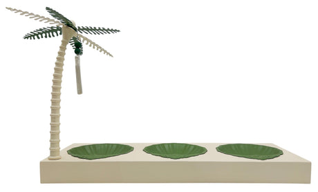 AKDC Elegant Palm Metal 3pcs Candy Bowls with Stand 52cm*18cm*32cm, Ivory/Green - Al Kabayel Discount CentreAKDC Elegant Palm Metal 3pcs Candy Bowls with Stand 52cm*18cm*32cm, Ivory/GreenBowlsAKDCAl Kabayel Discount Centre