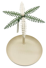AKDC Elegant Palm Metal Fruit Plate 24.5cm*29cm, Ivory/Green - Al Kabayel Discount CentreAKDC Elegant Palm Metal Fruit Plate 24.5cm*29cm, Ivory/GreenPlatesAKDCAl Kabayel Discount Centre