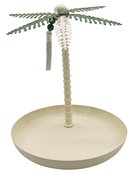 AKDC Elegant Palm Metal Fruit Plate 24.5cm*29cm, Ivory/Green - Al Kabayel Discount CentreAKDC Elegant Palm Metal Fruit Plate 24.5cm*29cm, Ivory/GreenPlatesAKDCAl Kabayel Discount Centre