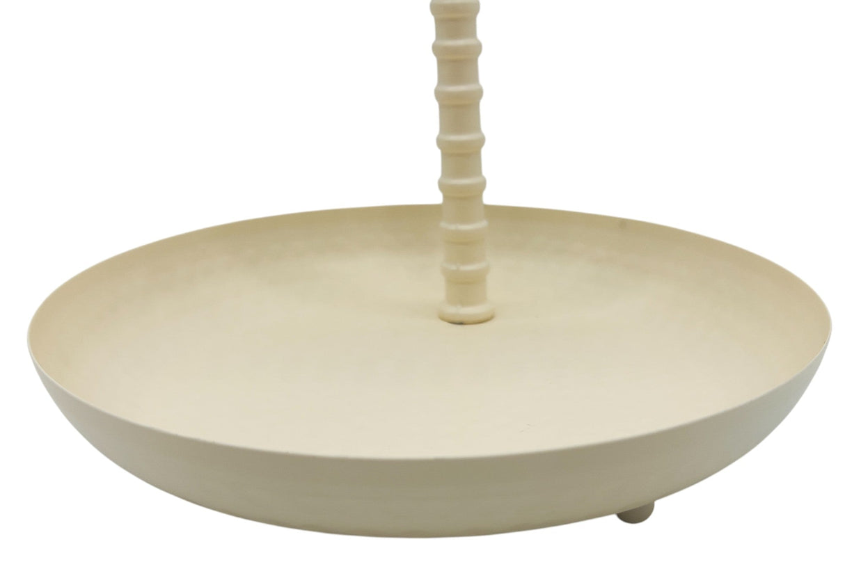 AKDC Elegant Palm Metal Fruit Plate 24.5cm*29cm, Ivory/Green - Al Kabayel Discount CentreAKDC Elegant Palm Metal Fruit Plate 24.5cm*29cm, Ivory/GreenPlatesAKDCAl Kabayel Discount Centre