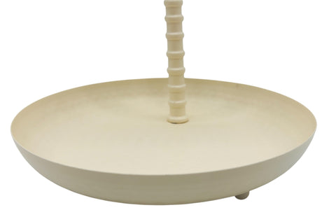 AKDC Elegant Palm Metal Fruit Plate 24.5cm*29cm, Ivory/Green - Al Kabayel Discount CentreAKDC Elegant Palm Metal Fruit Plate 24.5cm*29cm, Ivory/GreenPlatesAKDCAl Kabayel Discount Centre