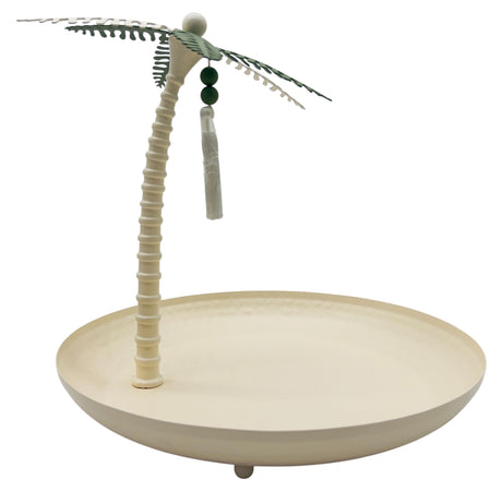 AKDC Elegant Palm Metal Fruit Plate 31cm*28.5cm, Ivory/Green - Al Kabayel Discount CentreAKDC Elegant Palm Metal Fruit Plate 31cm*28.5cm, Ivory/GreenPlatesAKDCAl Kabayel Discount Centre