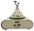 AKDC Elegant Palm Metal Incense Burner with Stand 19cm*13cm*17.5cm, Ivory/Green - Al Kabayel Discount CentreAKDC Elegant Palm Metal Incense Burner with Stand 19cm*13cm*17.5cm, Ivory/GreenHome Décor AccentsAKDCAl Kabayel Discount Centre