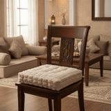 AKDC Elegant Plush Ivory Beige Chair Square Cushion Soft Decorative Seat Pad for Living Room and Dining Chairs 40 × 40 cm - Al Kabayel Discount CentreAKDC Elegant Plush Ivory Beige Chair Square Cushion Soft Decorative Seat Pad for Living Room and Dining Chairs 40 × 40 cmFloor Pillows & CushionsAKDCAl Kabayel Discount Centre