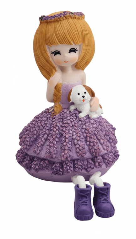 AKDC Elegant Polyresin Girl Decorative Figurine – Minimal Modern Home Styling Accent in Violet Color, 14 cm - Al Kabayel Discount CentreAKDC Elegant Polyresin Girl Decorative Figurine – Minimal Modern Home Styling Accent in Violet Color, 14 cmHome Décor AccentsAKDCAl Kabayel Discount Centre