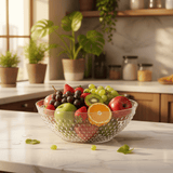 AKDC Elegant Round Clear Acrylic Fruit Bowl for Kitchen Counter, Dining Table and Decorative Display – Premium Finish 25 cm - Al Kabayel Discount CentreAKDC Elegant Round Clear Acrylic Fruit Bowl for Kitchen Counter, Dining Table and Decorative Display – Premium Finish 25 cmBowlsAKDCAl Kabayel Discount Centre